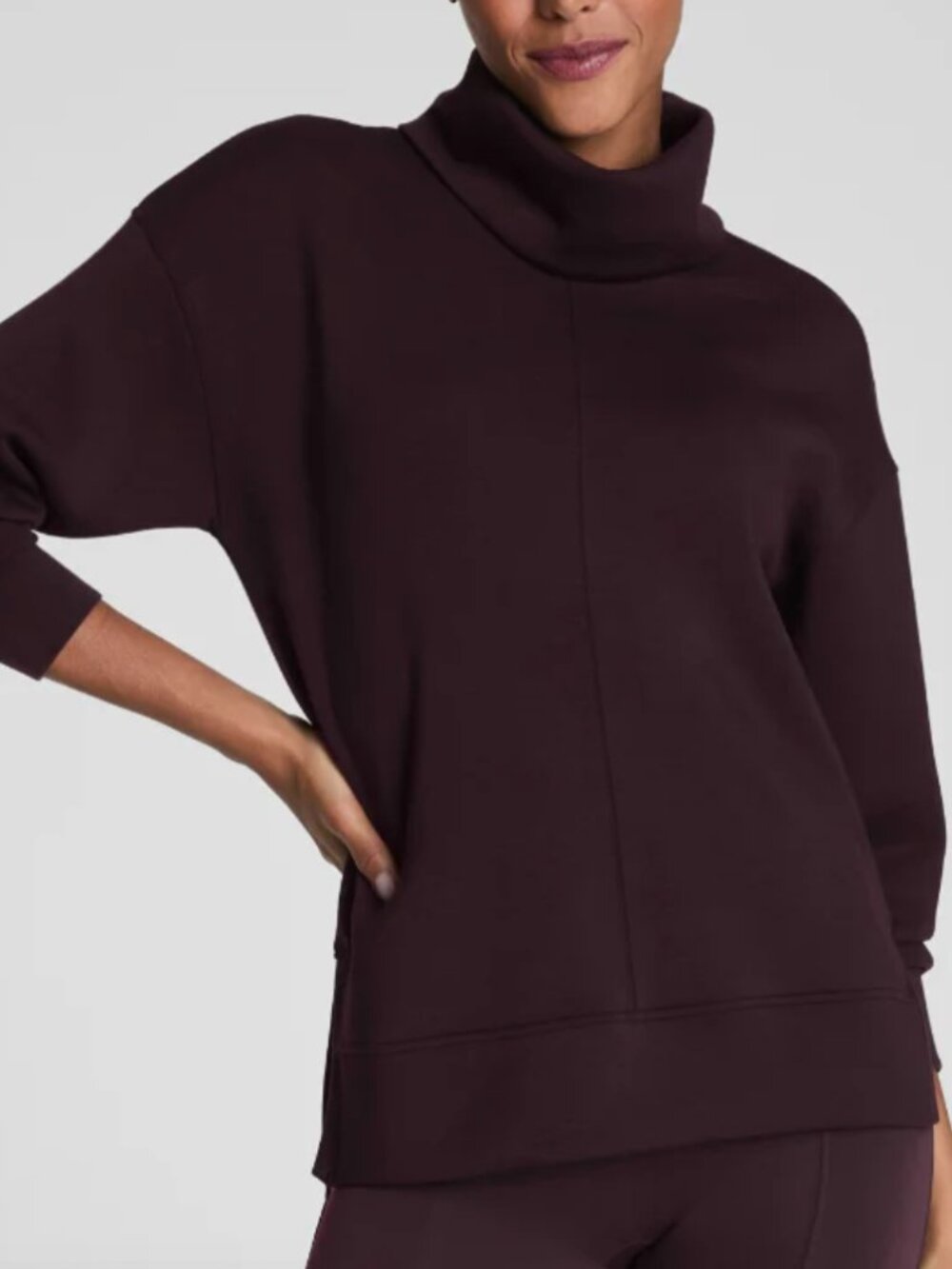 SPANX AirEssentials® Turtleneck Tunic, Truffle Brown, Size Large